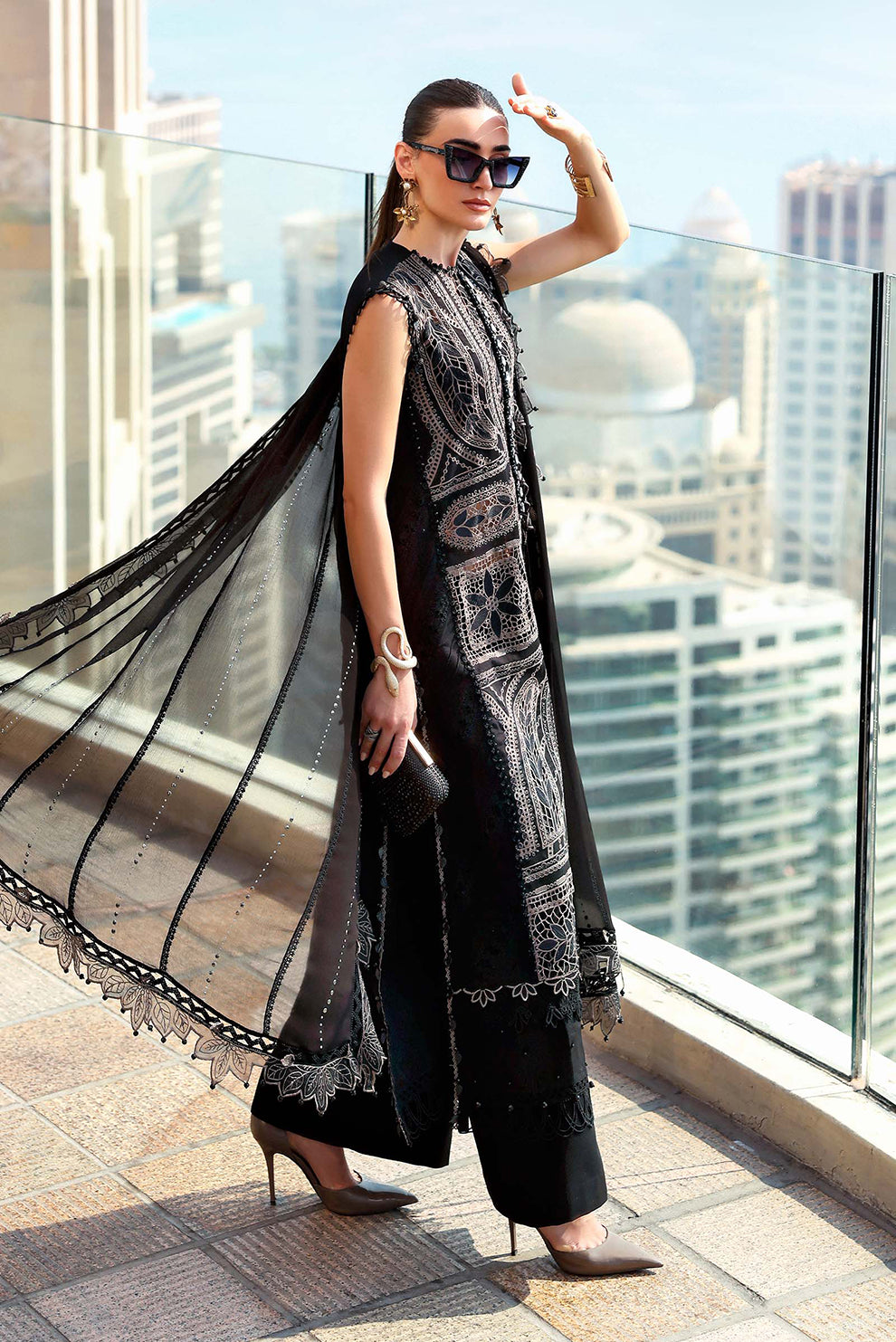 3 PIECE - UNSTITCHED | EMBROIDERED LAWN - MB1208