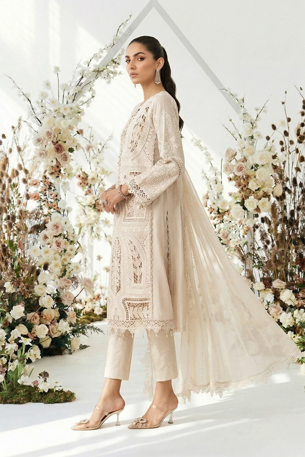 3 PIECE - UNSTITCHED | EMBROIDERED LAWN - MB1207