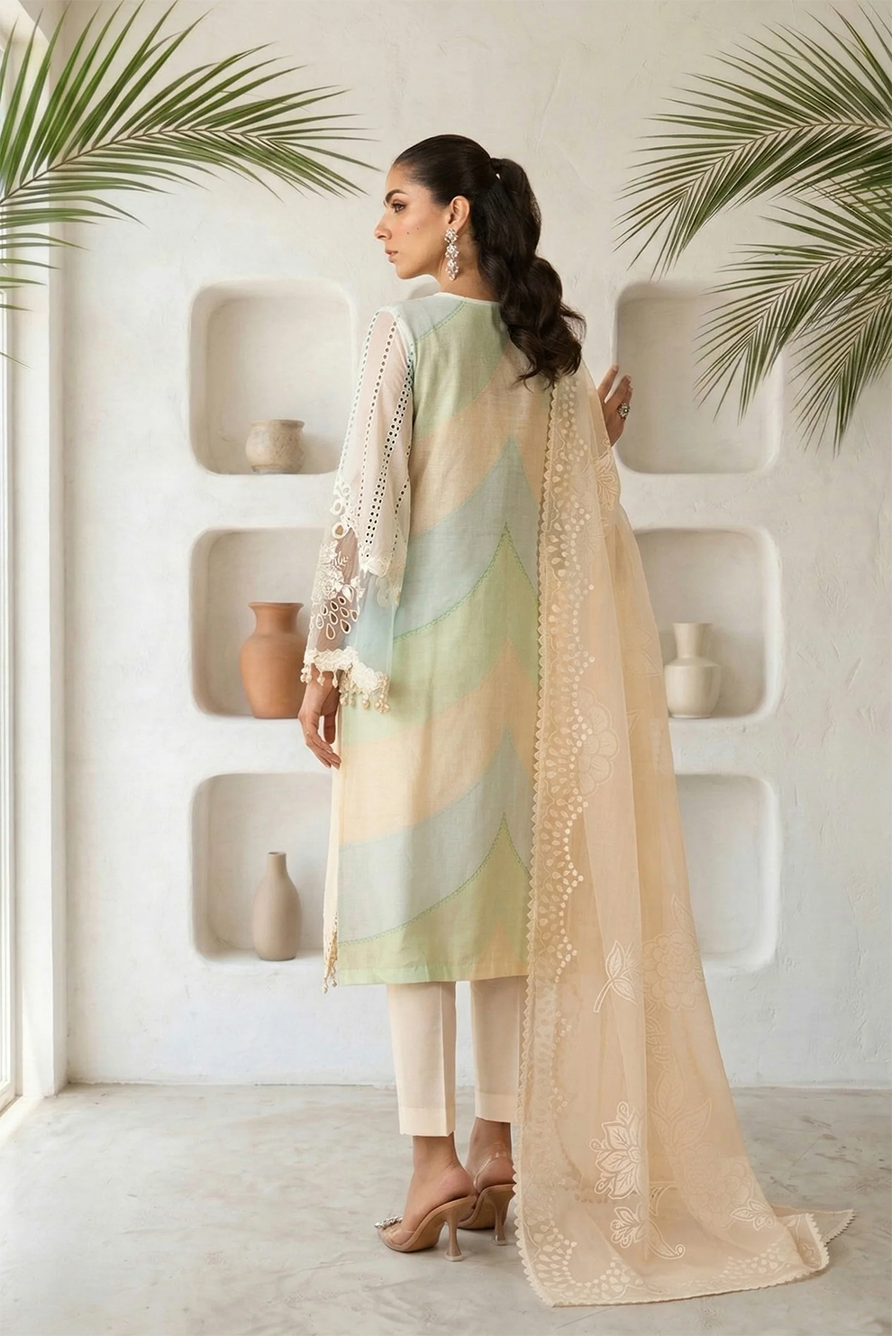 3 PIECE - UNSTITCHED | EMBROIDERED LAWN - MB1212