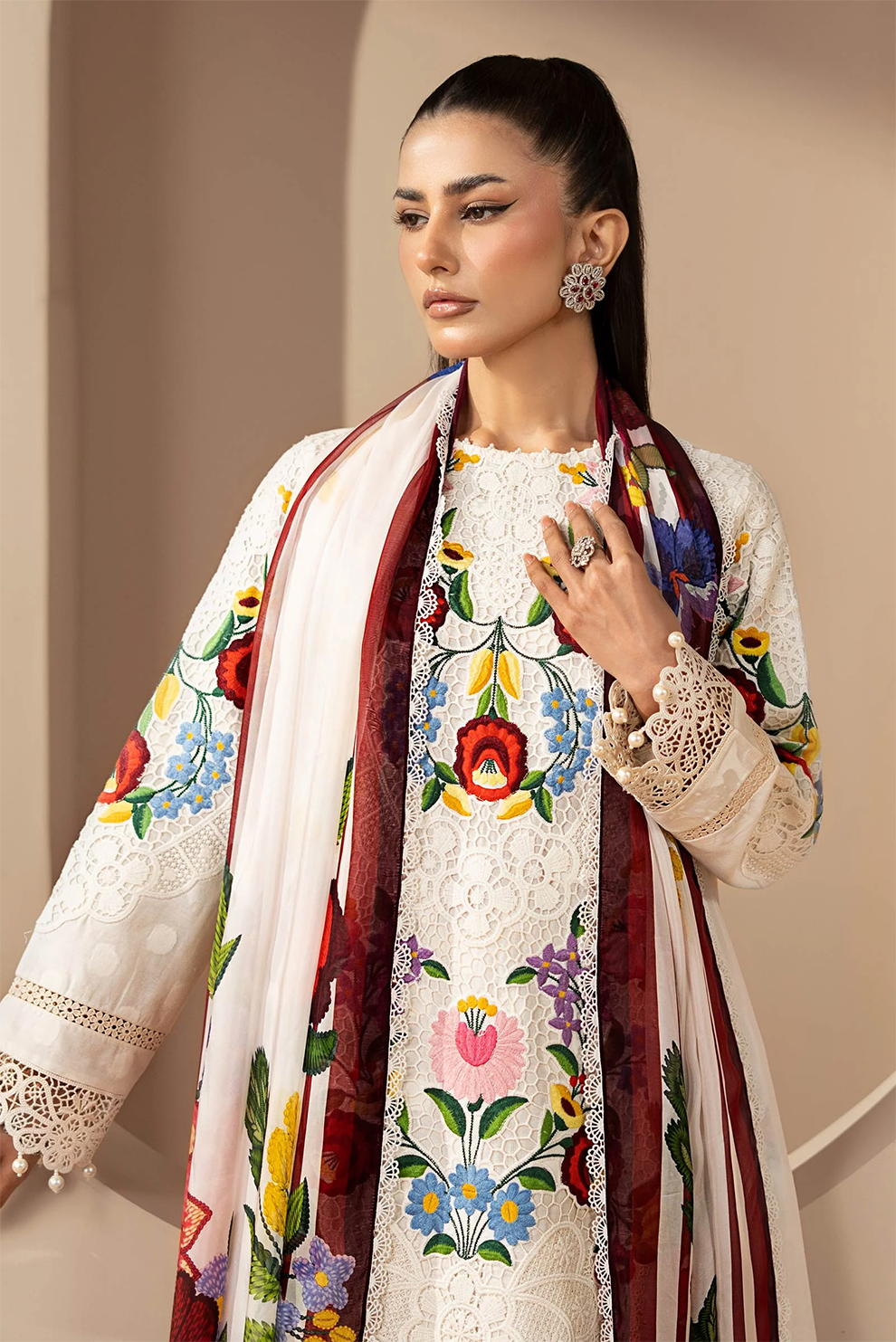 3 PIECE - UNSTITCHED | EMBROIDERED LAWN - MB1209