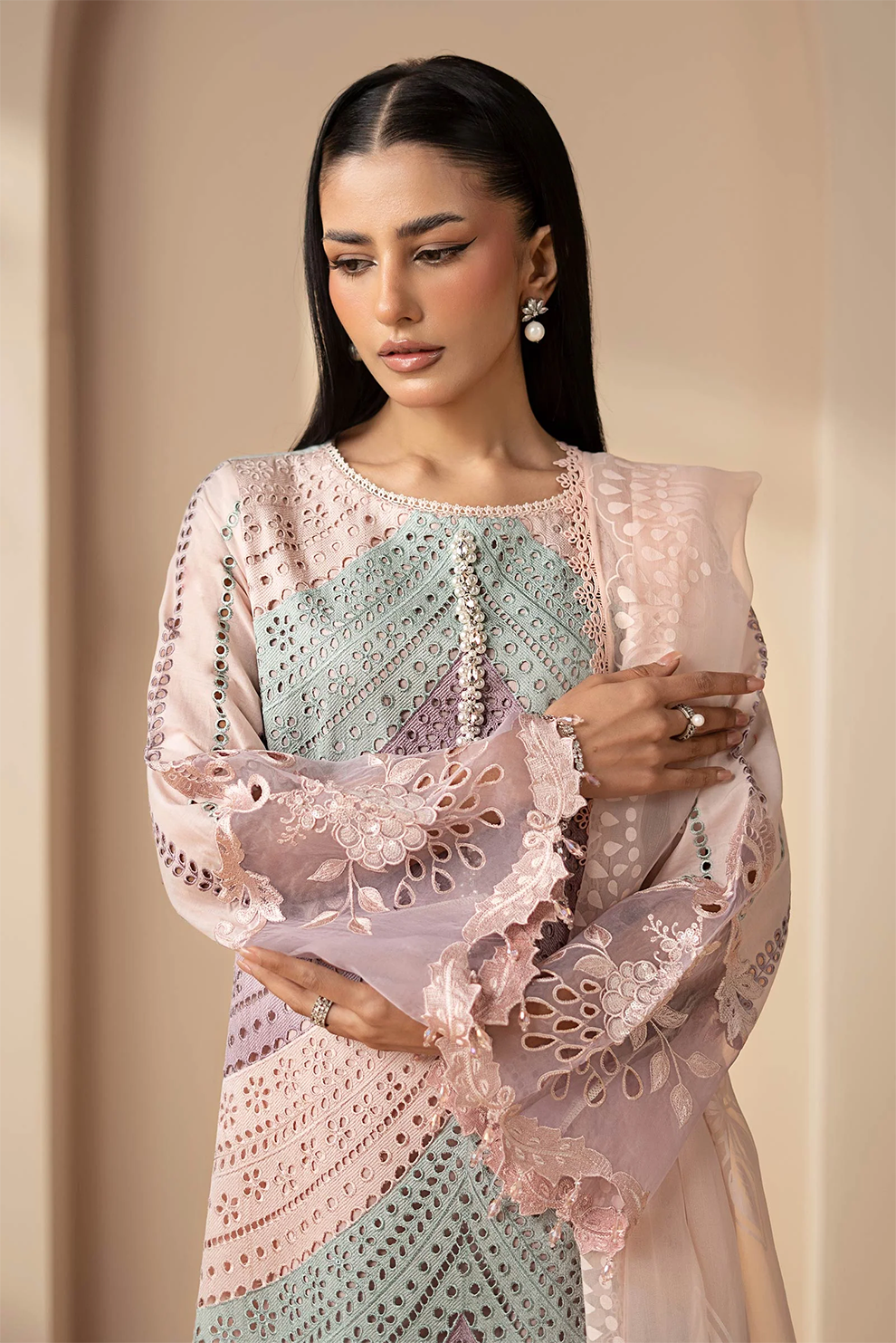 3 PIECE - UNSTITCHED | EMBROIDERED LAWN - MB1213