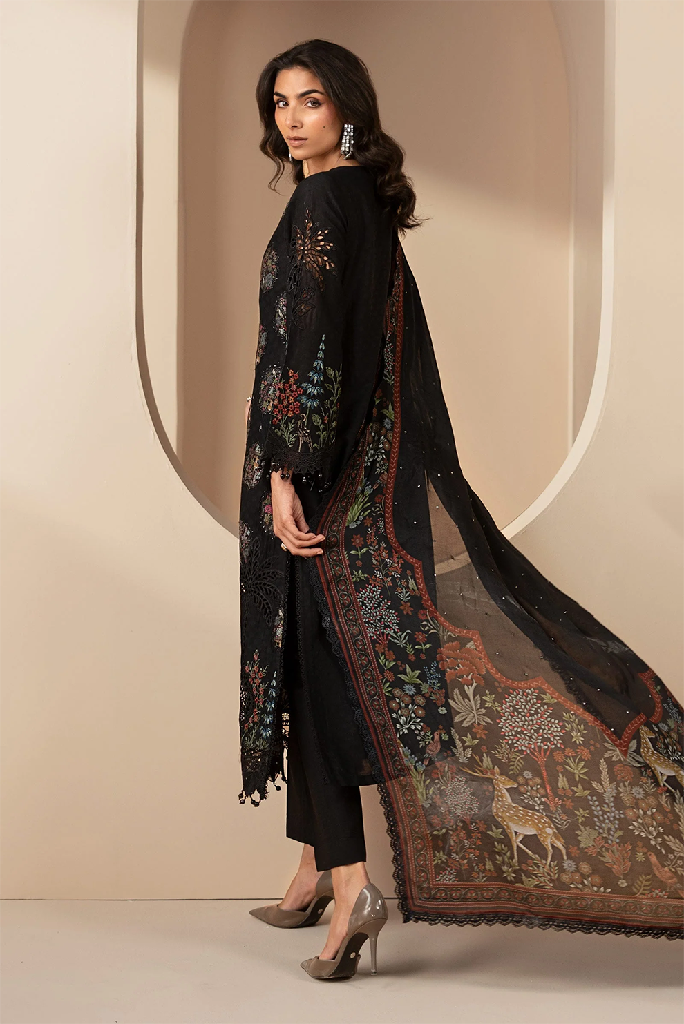 3 PIECE - UNSTITCHED | EMBROIDERED LAWN - MB1205