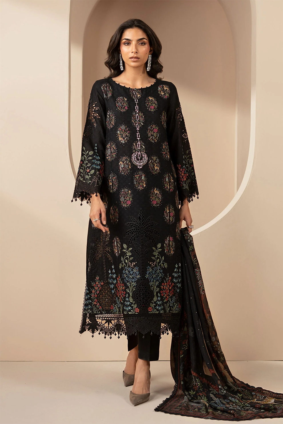 3 PIECE - UNSTITCHED | EMBROIDERED LAWN - MB1205