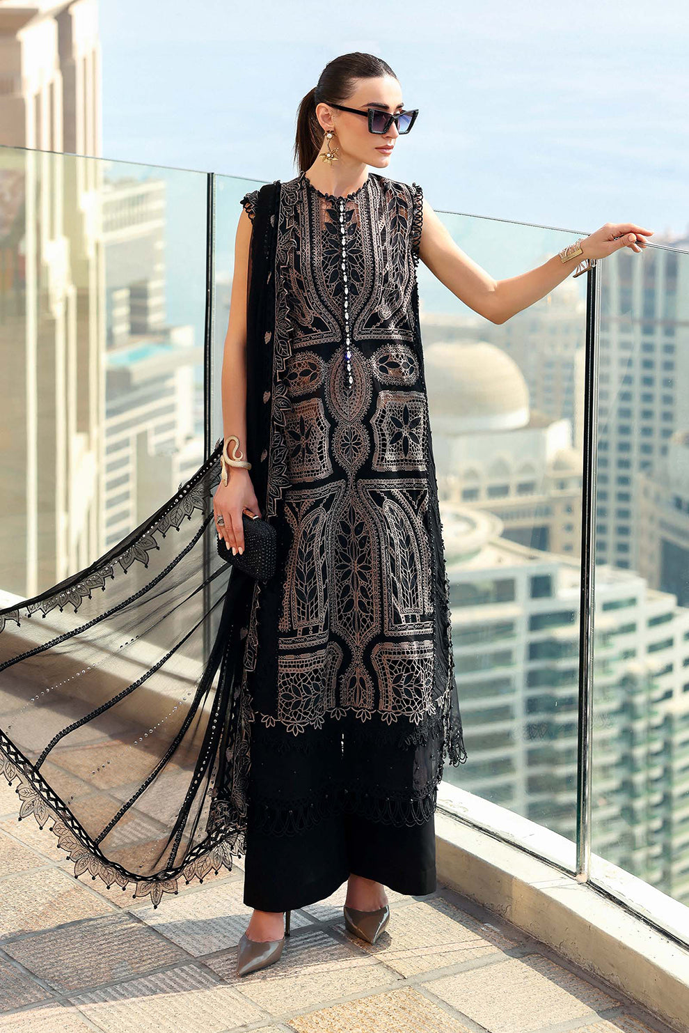 3 PIECE - UNSTITCHED | EMBROIDERED LAWN - MB1208