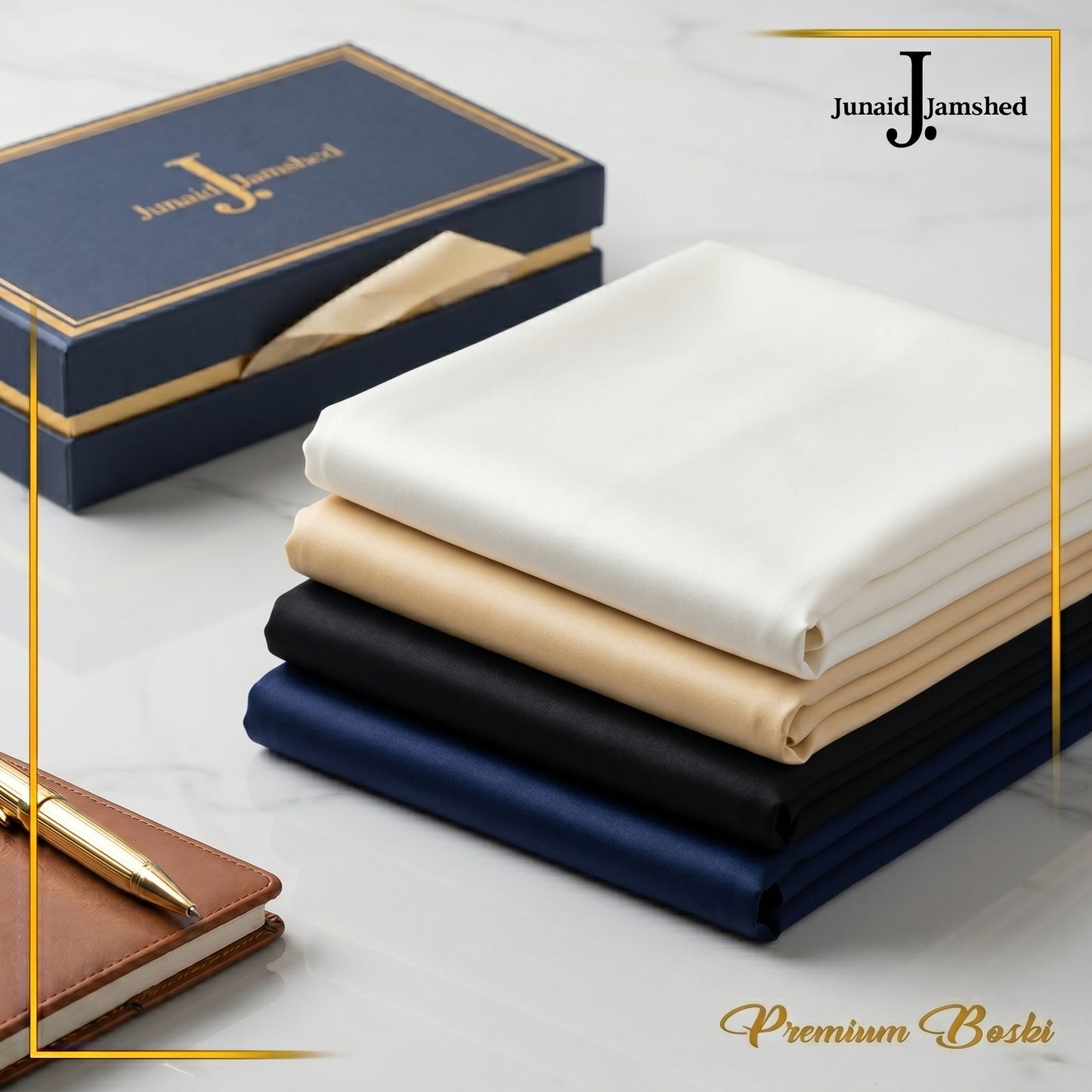Bundle of 4 Suits | Unstitched | Premium Boski